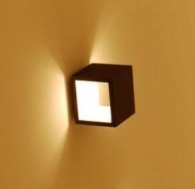 CUBO- Wandleuchte CUBO braun/silber- Ausstellungsstück