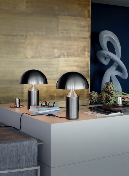 Oluce  Atollo 238 satin schwarz nickel